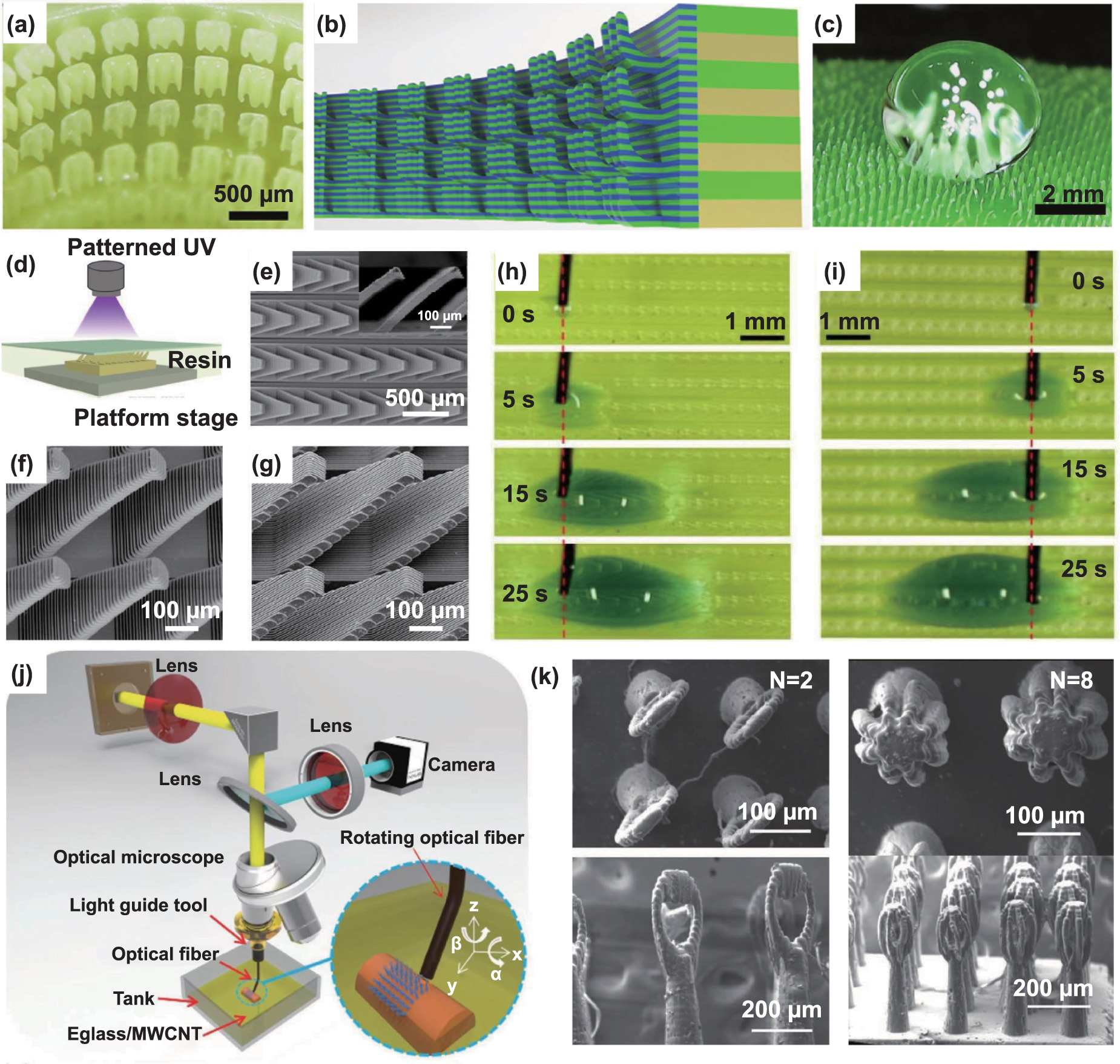 Recent progress in bio-inspired macrostructure array materials